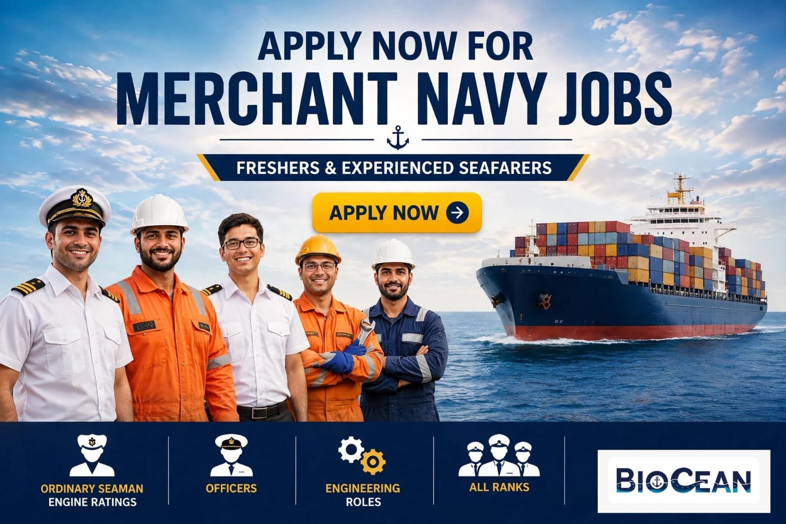 APPLY NOW FOR MERCHANT NAVY JOBS